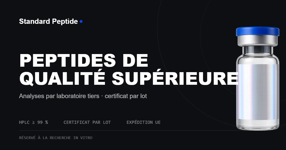 Guide complet des peptides de recherche : familles, synthèse SPPS, pureté HPLC et reconstitution