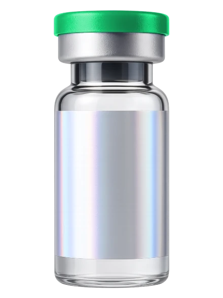 Flacon de BPC-157 10mg lyophilisé — peptide de recherche Standard Peptide, pureté HPLC ≥ 99 %, certificat d'analyse par lot, usage in vitro